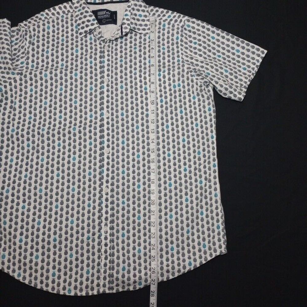 Monument Men's Large Shirt Pineapple Short Sleeve Button Up Hawaiian 100% Cotton - Picture 5 of 6